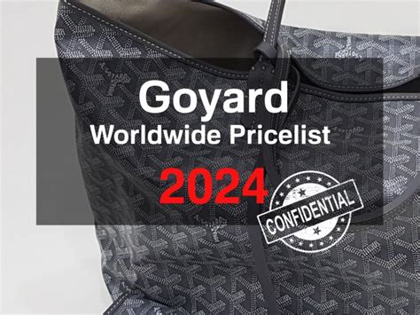 goyard edizione limitata|goyard price list paris.